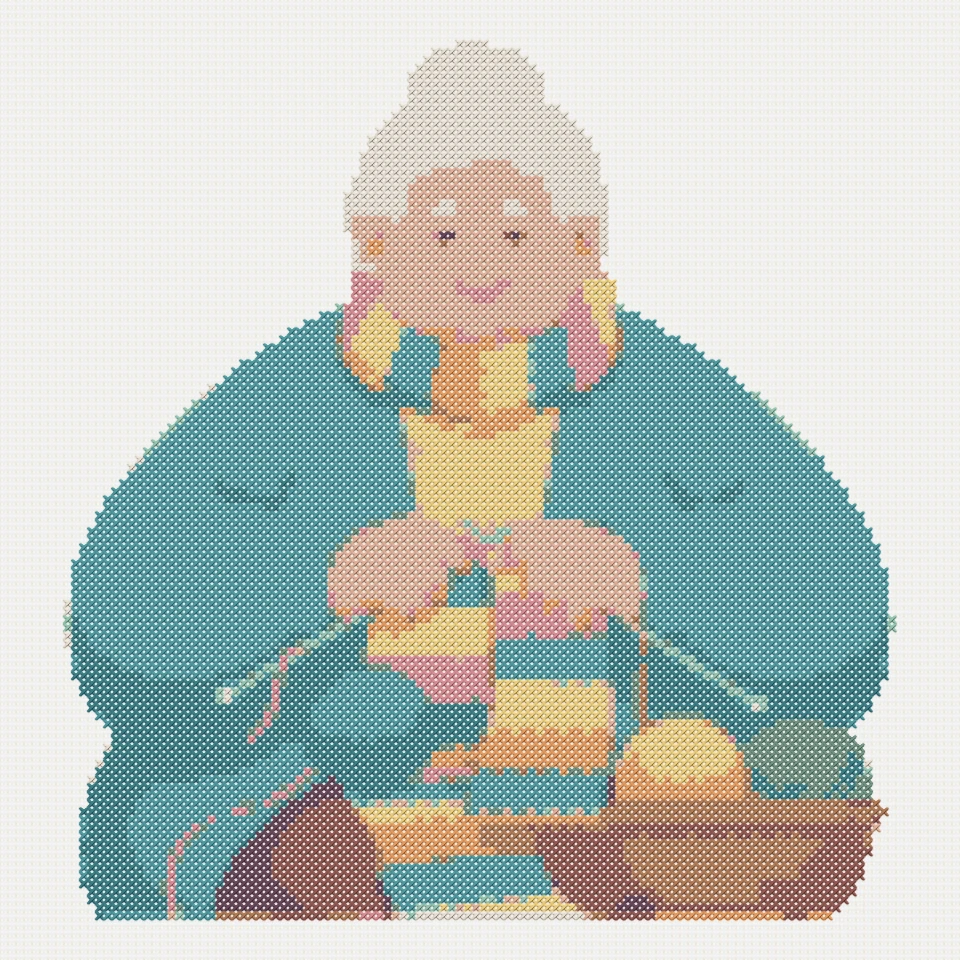 Large cross stitch pattern preview