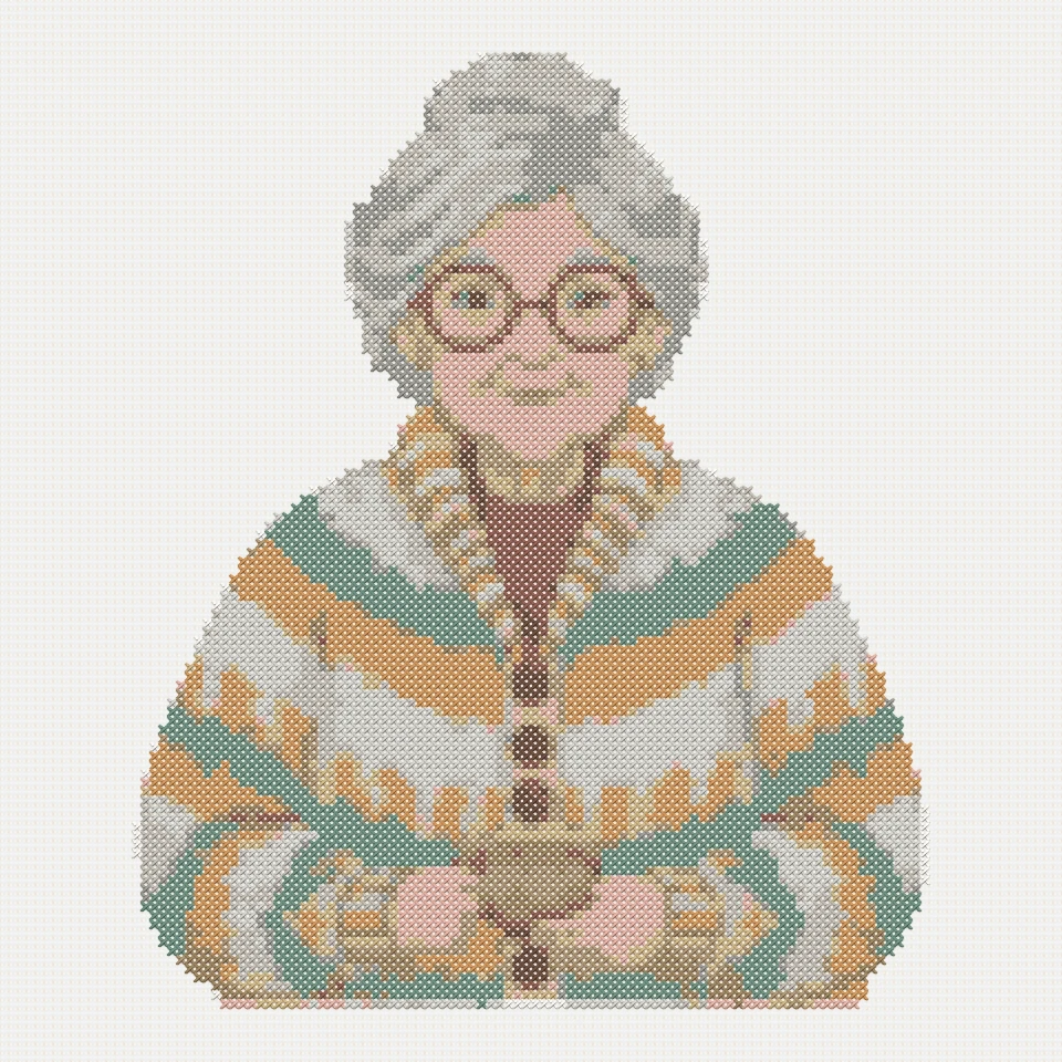 Large cross stitch pattern preview